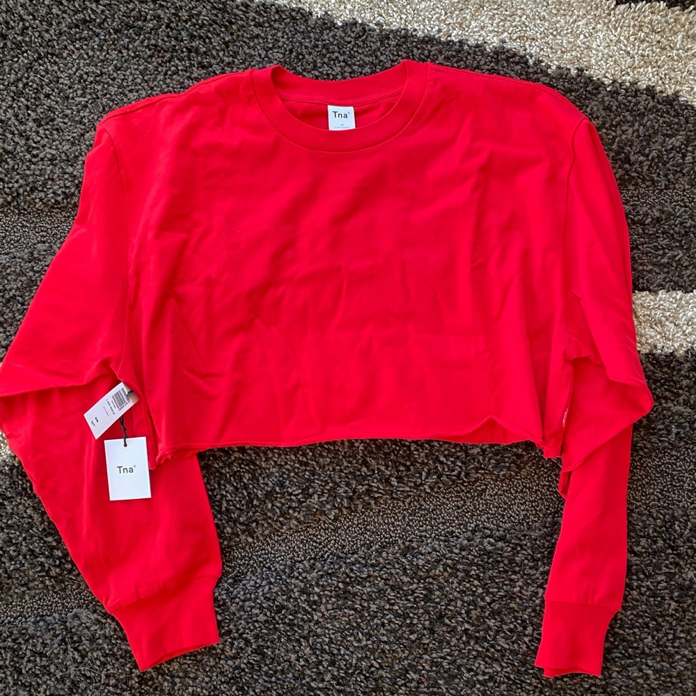 TNA Laid Back Longsleeve Crop Top